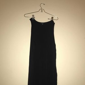 black midi dress